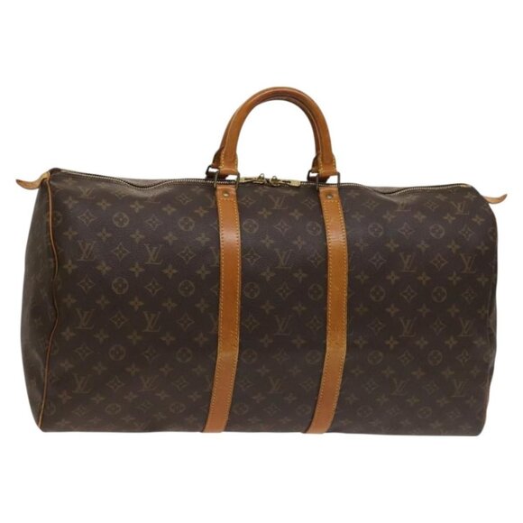 LOUIS VUITTON Monogram Keepall 55 Boston Bag M41424 LV Auth 118737 - Picture 1 of 16